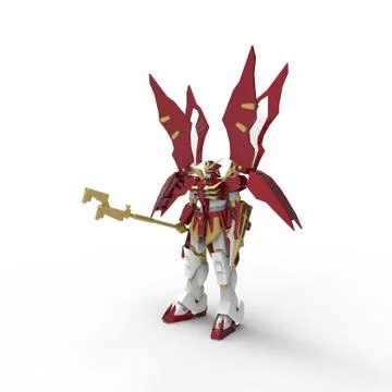 3d rendering of robots created by using a blender tool Stock Illustration