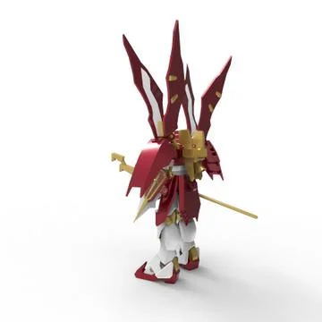 3d rendering of robots created by using a blender tool Stock Illustration