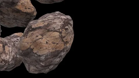 3D rendering of Rock transition pack. Transition masks of stone.  Stock Footage 116330200