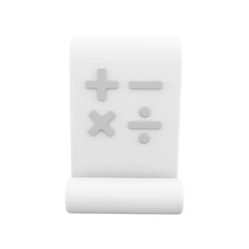 3D rendering A roll of paper with a dot symbol. 3d rendering paper roll. Stock-Illustration