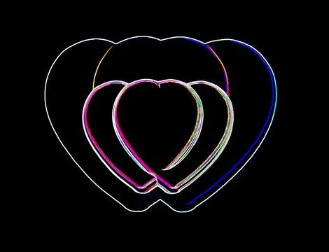 3D Rendering Romantic Heart Background Stock Illustration