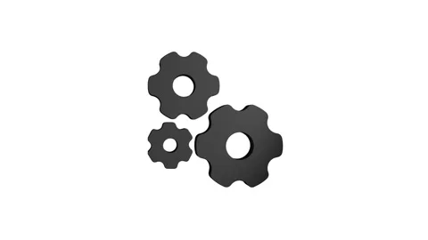 3D rendering rotating gear mechanism wheel for teamwork success and technol.. Video stock 313462698