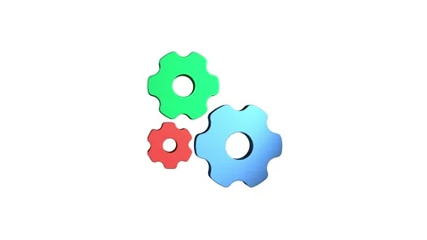3D rendering rotating gear mechanism wheel for teamwork success and technol.. Stock Footage 313462699