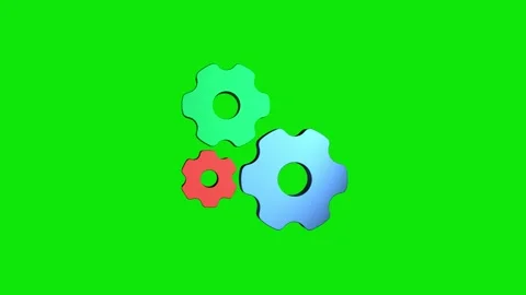 3D rendering rotating gear mechanism wheel for teamwork success and technol.. Stock Footage 313463204