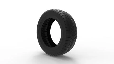 3d rendering of a rubber car tire isolated in a studio background 스톡 일러스트