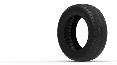 3d rendering of a rubber car tire isolated in a studio background 스톡 일러스트