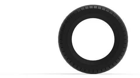 3d rendering of a rubber car tire isolated in a studio background Illustrazione stock