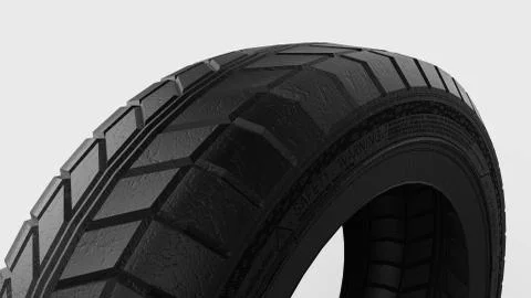 3d rendering of a rubber car tire isolated in a white studio background Stock Illustration