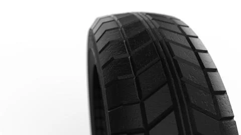 3d rendering of a rubber car tire isolated in a white studio background Stock Illustration