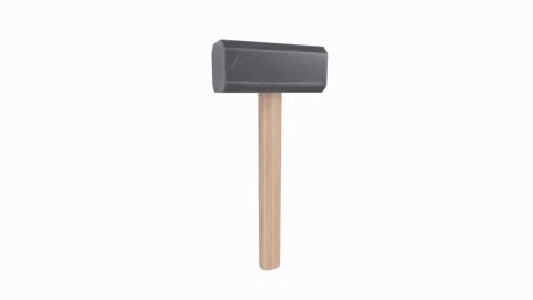 3D rendering of a rubber mallet with a wooden handle Stock-Footage 287882446