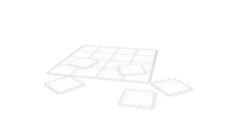 3d rendering of a rubber tile floor isolated in white background Stock Illustration