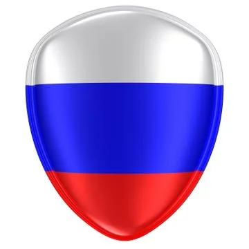 3d rendering of a Russian Federation flag icon. Stock Illustration