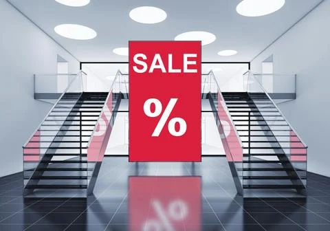3D rendering of a sale concept Stock Illustration