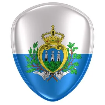 3d rendering of a San Marino flag icon. Stock Illustration