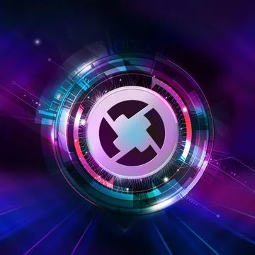 3D rendering sanbox cryptocurrency coin on colorful background, cryptocurrenc Stock Illustration