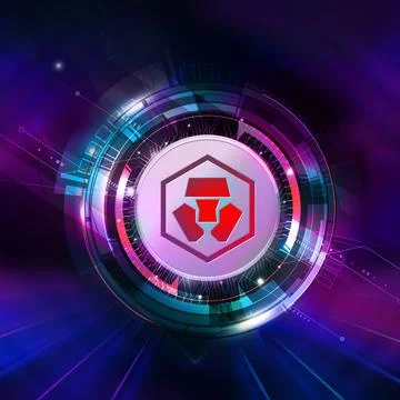 3D rendering sanbox cryptocurrency coin on colorful background, cryptocurrenc Stock Illustration