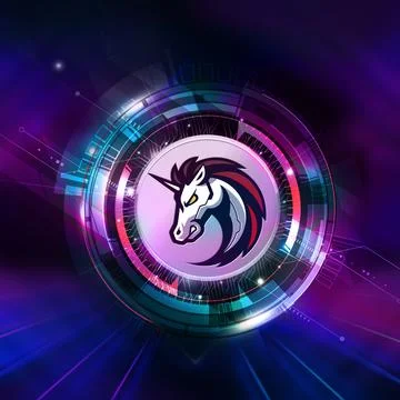 3D rendering sanbox cryptocurrency coin on colorful background, cryptocurrenc Stock Illustration