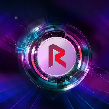 3D rendering sanbox cryptocurrency coin on colorful background, cryptocurrenc Stock Illustration