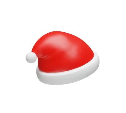 3d rendering Santa Claus hat side Stock Illustration