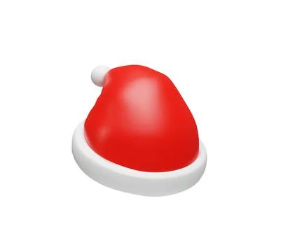 3d rendering Santa Claus hat top Stock Illustration