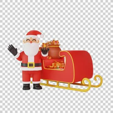 3d rendering of santa Stock Illustration