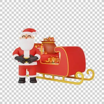 3d rendering of santa Stock Illustration