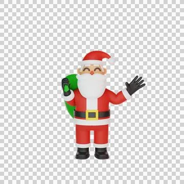 3d rendering of santa Stock Illustration