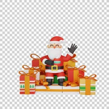 3d rendering of santa Stock Illustration