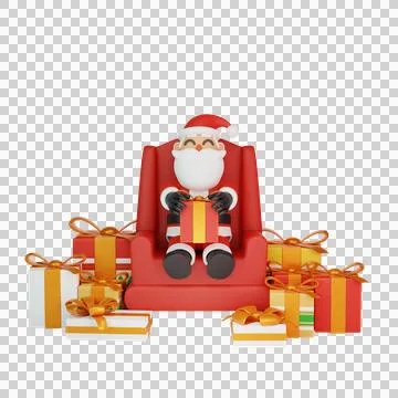 3d rendering of santa Stock Illustration