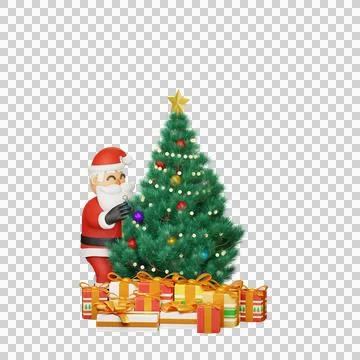 3d rendering of santa Stock Illustration