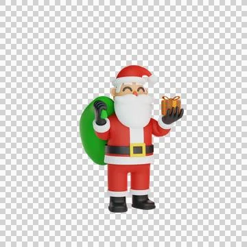 3d rendering of santa Stock Illustration
