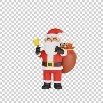 3d rendering of santa Stock Illustration