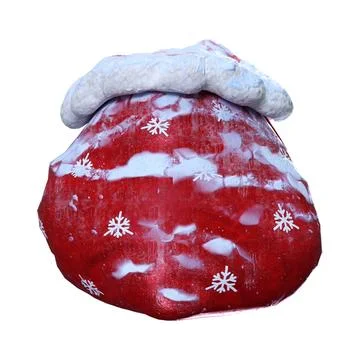 3D Rendering Santa Sack on White Stock Illustration