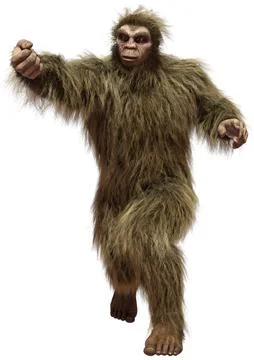 3D Rendering Sasquatch on White Stock Illustration