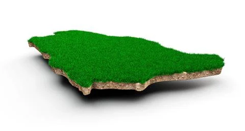 3D rendering of the Saudi Arabia smap with soil and land geology Stock Illustration