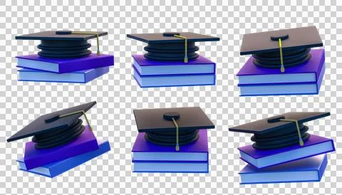 3d rendering school icon, transparent background Stock Illustration