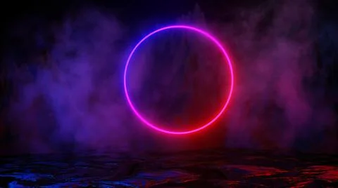 3D rendering. Sci Fi modern futuristic bright space planet with rings. Abstra Stock Illustration