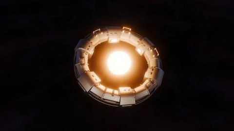 A 3d rendering of sci-fi structure, reminiscent of a Dyson Ring. Stock Illustration