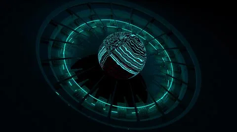 3d rendering of science fiction abstract sci-fi Stock Illustration