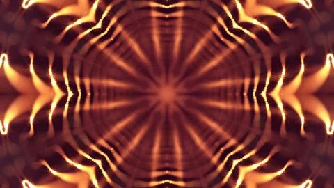 3d rendering, science fiction background of glowing particles with depth of Illustrazione stock