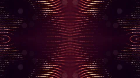 3d rendering, science fiction background of glowing particles with depth of Stock Illustration