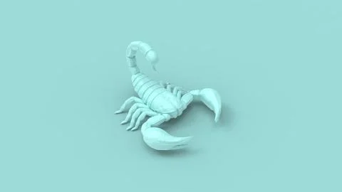 3d rendering of a scorpion isolated in a studio colored background Stock Illustration