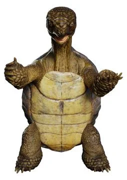 3D Rendering Sea Turtle on White Stock Illustration