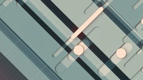 3d rendering seamless loop animated geometric pattern HD resolution Stock Footage 146070892