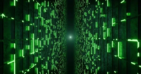 3d-rendering-seamless-loop-of-blue-neon-wireframe-background Stock Footage 298134666