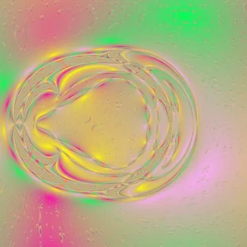 3D rendering of seamless oval shapes against a rainbow gradient background Stock Illustration