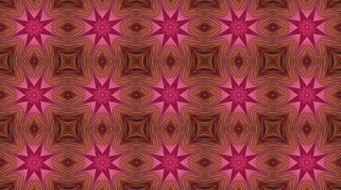A 3D rendering of a seamless pattern of geometric shapes and bright pink glow Illustrazione stock