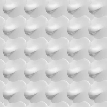 3D rendering seamless texture. White abstract geometric pattern. Origami pape Stock Illustration