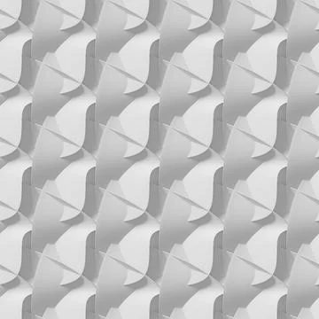 3D rendering seamless texture. White abstract geometric pattern. Origami pape Stock Illustration