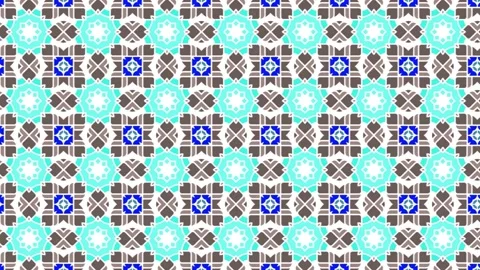 A 3d rendering of the seamless tile pattern in black and turquoise colors Stock Footage 202109304